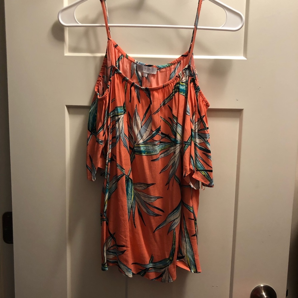 Super cute off the shoulder orange tank